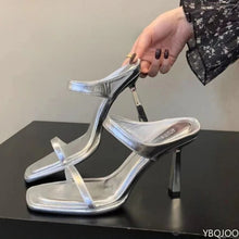 Load image into Gallery viewer, Ladies fashion high heel Summer outdoor new Slippers Fashion socialite open toed sandals Elegant Women's high-heel slipper Mujer
