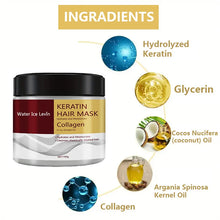 Load image into Gallery viewer, Collagen Keratin Hair Mask Dual Oil Control Moisturizer Conditioner Soft Smooth Frizz Damaged Repair Revitalize Hair Care

