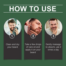 Load image into Gallery viewer, Men Beard Nourishing Oil Trim Care Reduce Loss Strengthen Soften Prevent Frizz Improve Nourish Promote Regrowth Beard Growth Oil
