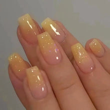 Load image into Gallery viewer, 24pcs Gradient Fake Nails French Ballerina Nail Waterproof Faux Medium Coffin false nails Fingernails Press on Nails Tips
