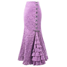 Load image into Gallery viewer, Long Skirts Women Punk Fish Tail Skirt Vintage Gothic New High Waisted Temperament Goth Skirt Festival Party Wear Woman Clothes
