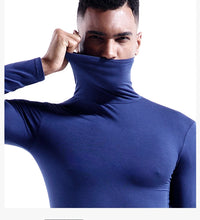 Load image into Gallery viewer, Autumn Winter Mens Turtleneck Sweaters Casual Thermal Long Sleeve Slim Fit Pullovers Stretch Basic Tops Sweatshirt Jumper TShirt
