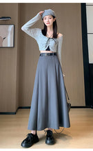 Load image into Gallery viewer, Elegant Skirts for Women Korean Style Long Skirt Female Black Pleated Midi Skirt Women's Clothing Office Lady Skirts Outfits New
