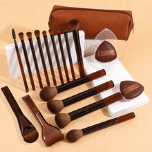 Load image into Gallery viewer, Makeup Brush Set - 18pcs High-Value Multi-Functional - Including 15 Makeup Brushes + 2 Powder Puffs + Makeup Bag - Travel-Friend
