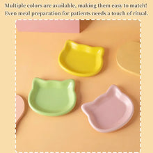 Load image into Gallery viewer, 1PC Cat-Shaped Pet Bowls, Pastel Color Cute Animal Design, Non-Slip Pet Food Dish, Ideal for Cats, Trendy Pet Accessory for Home

