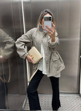 Load image into Gallery viewer, Women's Coat 2026 New Autumn Gray Plaid Long Sleeve Loose Drawstring Decorative Coat Casual Fashion Personal Ladies Outerwear
