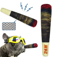 Load image into Gallery viewer, Funny Interactive Dog Toys Cigar Design Plush Squeaky Pet Toys Grinding Teeth Creative Chew Cool Stuffed Gifts for Dog Birthday

