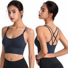 Load image into Gallery viewer, 1Pcs Women Sports Bras Seamless Criss Cross Back Sexy Padded Fitness Yoga Vest Gym Running Crop Top Breathable Beauty Bras
