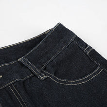 Load image into Gallery viewer, Women's Slim Fit Flared Jeans Y2K Vintage Low Rise Stretch Denim Pants with Embroidery Distressed Style for Everyday Outfits
