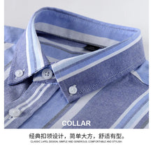 Load image into Gallery viewer, Striped Plaid Cotton Slim Shirt
