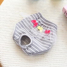 Load image into Gallery viewer, Striped Cotton Puppy Panties Set
