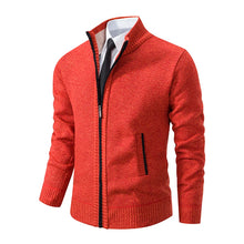 Load image into Gallery viewer, Stand Collar Fleece Zip Cardigan
