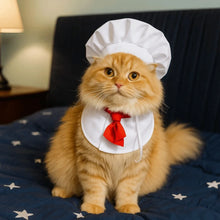 Load image into Gallery viewer, Pet Accessories Cute Pet Cooking King Hat Adjustable Comfortable Chef Hat Set Stylish Cat Cosplay Hat Pet Fashion Show
