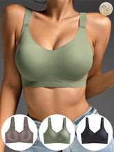 Load image into Gallery viewer, 3pcs/Set Wireless Sports Seamless Bras For Large Bust, Minimizing Lifting Effect, Thin Padding, Plus Size
