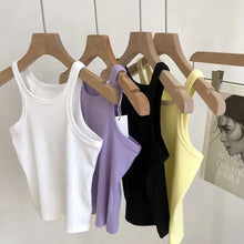 Load image into Gallery viewer, 2024 Women Tank Tops Sexy Cropped Top Female Women Summer Camisole Camis Black White Sport Clothes For Women
