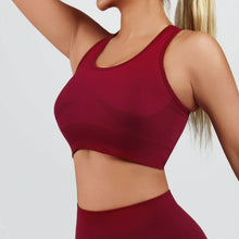 Load image into Gallery viewer, Cross-Back Sports Bra for Women Seamless Yoga Bra with Chest Support and Padding Sports Clothes for Woman Lady Bras Tank Tops
