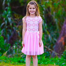 Load image into Gallery viewer, AnnLoren Girls Dress Pink Tulle &amp; Pink Arabesque Easter Party Dress
