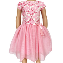 Load image into Gallery viewer, AnnLoren Girls Dress Pink Tulle &amp; Pink Arabesque Easter Party Dress
