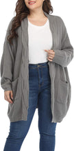 Load image into Gallery viewer, Classic plus Size Sweaters for Women Oversized Long Cardigans
