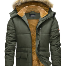 Load image into Gallery viewer, Men’s Heavy-Duty Windproof Winter Parka with Detachable Hood
