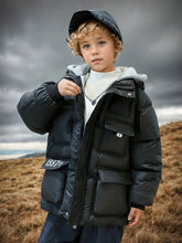 Load image into Gallery viewer, Boys’ 1997 Vintage Fleece-Lined Hooded Winter Coat

