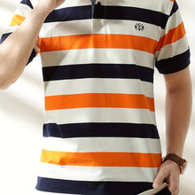 Load image into Gallery viewer, Patchwork Stripe Polo

