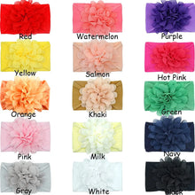 Load image into Gallery viewer, Random 8 Pcs Baby Nylon Headbands Hairbands Hair Wraps Big Chiffon Flower Elastics for Baby Girls Newborn Infant Toddlers Kids
