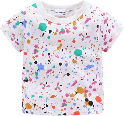 Boys Girls T-Shirts Cotton Cute Cartoon Graphic Tees for Kids 2-8 Years