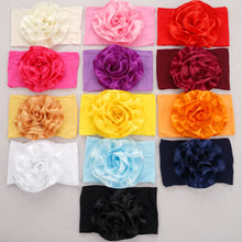 Load image into Gallery viewer, Random 8 Pcs Baby Nylon Headbands Hairbands Hair Wraps Big Chiffon Flower Elastics for Baby Girls Newborn Infant Toddlers Kids
