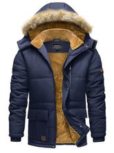 Load image into Gallery viewer, Men’s Heavy-Duty Windproof Winter Parka with Detachable Hood
