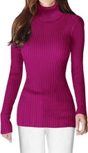 Load image into Gallery viewer, Turtleneck Ribbed Sweaters for Women Cute Sexy Knitted Warm Fitted Sweater
