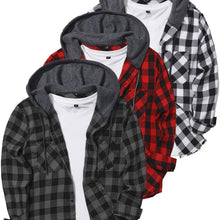Load image into Gallery viewer, 3-Pack Flannel Hoodie Shirts
