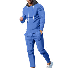 Load image into Gallery viewer, Men&#39;S Tracksuit 2 Piece Hoodie Sweatsuit Sets Casual Jogging Athletic Suits Clearance Fashion Streetwear Patchwork Color Long Sleeve Hooded Casual Outwear Pants Sets Sportswear
