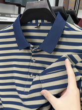Load image into Gallery viewer, Striped Pocket Polo
