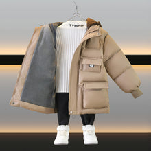 Load image into Gallery viewer, Boys’ 1997 Vintage Fleece-Lined Hooded Winter Coat
