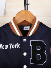 Load image into Gallery viewer, Baby Boys’ Monogram Baseball Jacket &amp; Pants Set
