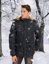 Load image into Gallery viewer, Men’s Heavy-Duty Windproof Winter Parka with Detachable Hood
