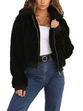 Load image into Gallery viewer, Womens Thick Warm Teddy Bear Pocket Fleece Jacket Coat Zip up Outwear Overcoat
