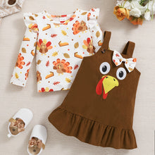 Load image into Gallery viewer, Baby Girls’ Thanksgiving 2-Piece Outfit Set
