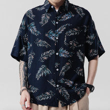 Load image into Gallery viewer, Mens Loose Fit Summer Floral Hawaiian Shirt
