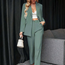 Load image into Gallery viewer, Elegant Lapel Suit Set Womens
