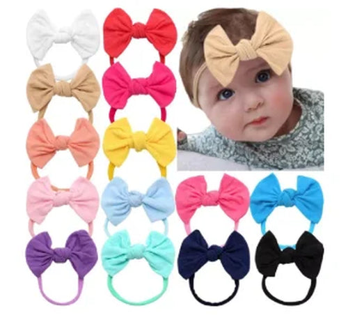 15/20/30Pcs Baby Bows Nylon Headbands with 4.5 Inches Hair Bows Newborn Headbands for Infants Baby Girls Toddlers