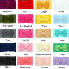 Load image into Gallery viewer, 12Pcs Baby Girl&#39;S Headbands 4.5 Inch Hair Bows Soft Wide Nylon Headbands for Newborn Infant Toddler Photographic Accessorie
