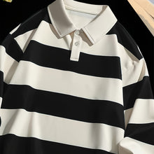Load image into Gallery viewer, Stripe Knit Polo Layer
