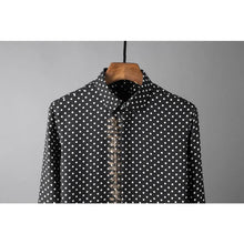 Load image into Gallery viewer, 100% Cotton Men Shirts Luxury Diamond Long Sleeve Polka Dot Mens Dress Shirts plus Size 4Xl Slim Fit Party Male Shirts
