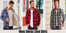 Load image into Gallery viewer, Sherpa Lined Plaid Shirt Jacket
