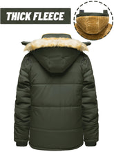 Load image into Gallery viewer, Men’s Heavy-Duty Windproof Winter Parka with Detachable Hood
