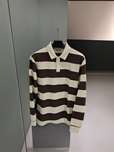 Load image into Gallery viewer, Stripe Knit Polo Layer
