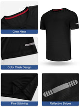 Load image into Gallery viewer, 5 Pack Men T-Shirts Gym T-Shirts For Men Muscle Men's T-Shirts Fitness Shirts For Men Athletic T-Shirts Breathable Activewear Shirts Work Shirt Shirts Multipack Shirts For Cycling
