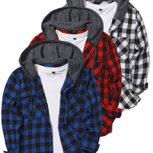 Load image into Gallery viewer, 3-Pack Flannel Hoodie Shirts
